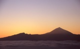 Isole Canarie - Tenerife - tramonto con Teide dall’aereo - Gennaio 2008